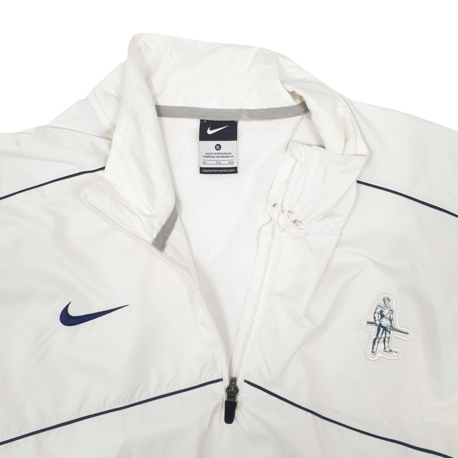 Mens White Nike  Full Zip Coat