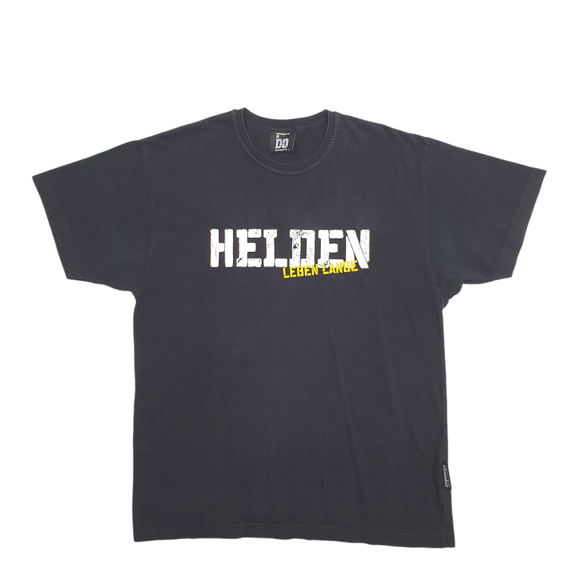 Mens Black Bo Helden Legenden Spellout Short Sleeve T Shirt