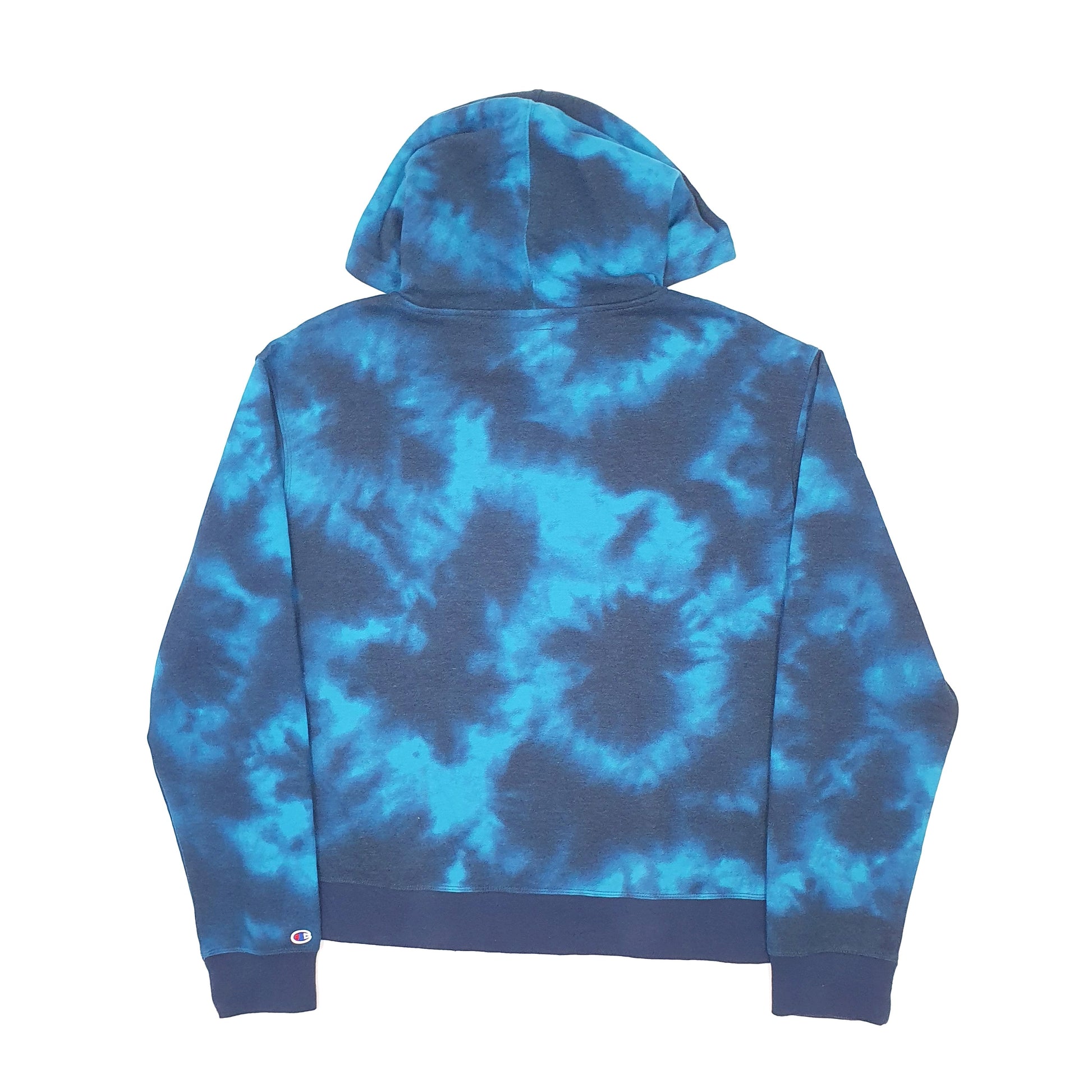 Womens Blue Champion Tie Dye Hoodie Jumper