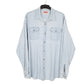 Mens Blue Wrangler Tall Chambray Long Sleeve Shirt