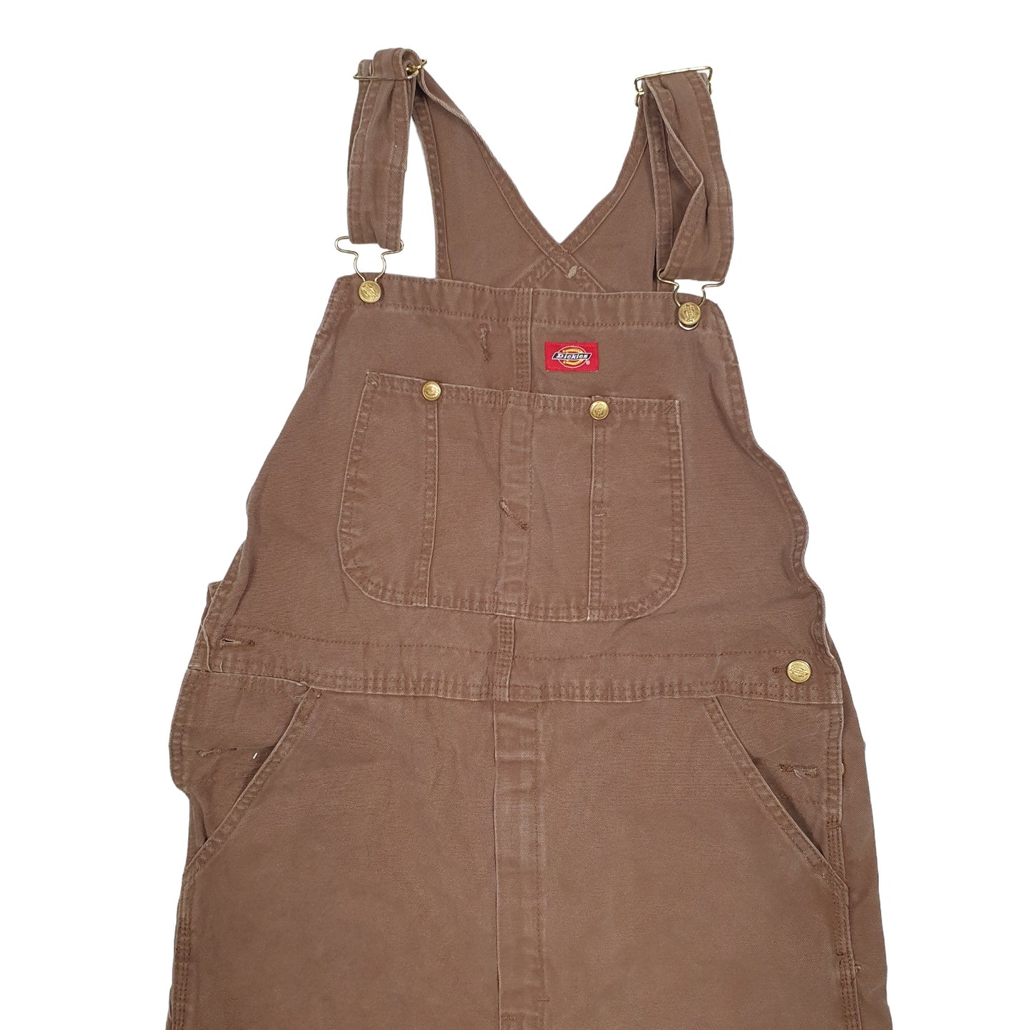 Mens Brown Dickies Carpenter Overalls Dungaree Trousers