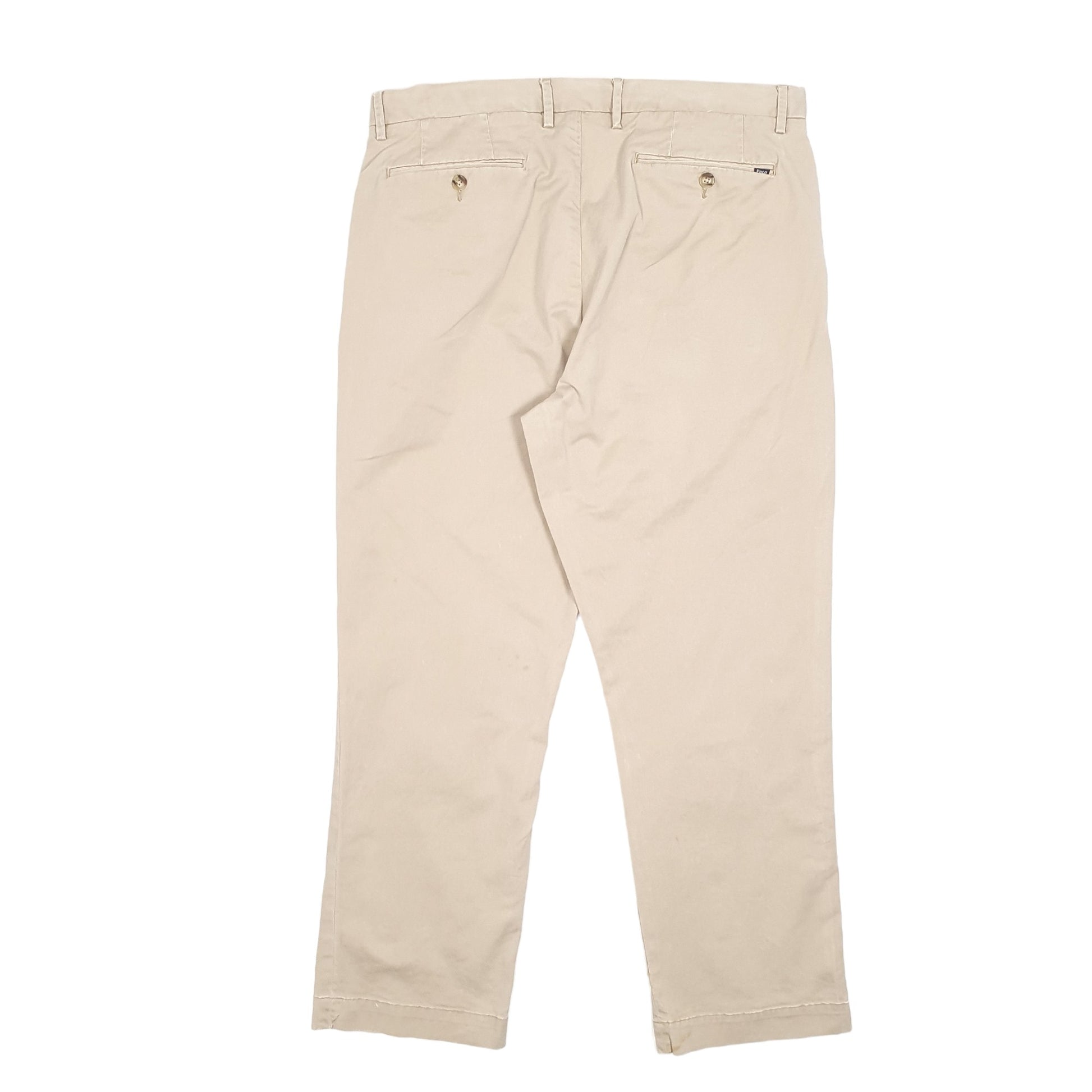 Mens Beige Polo Ralph Lauren Stretch Classic Chino Trousers