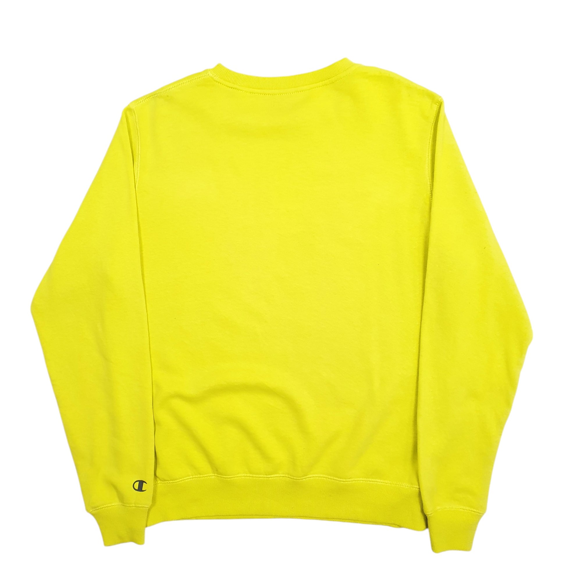 Mens Green Champion Spellout Crewneck Jumper