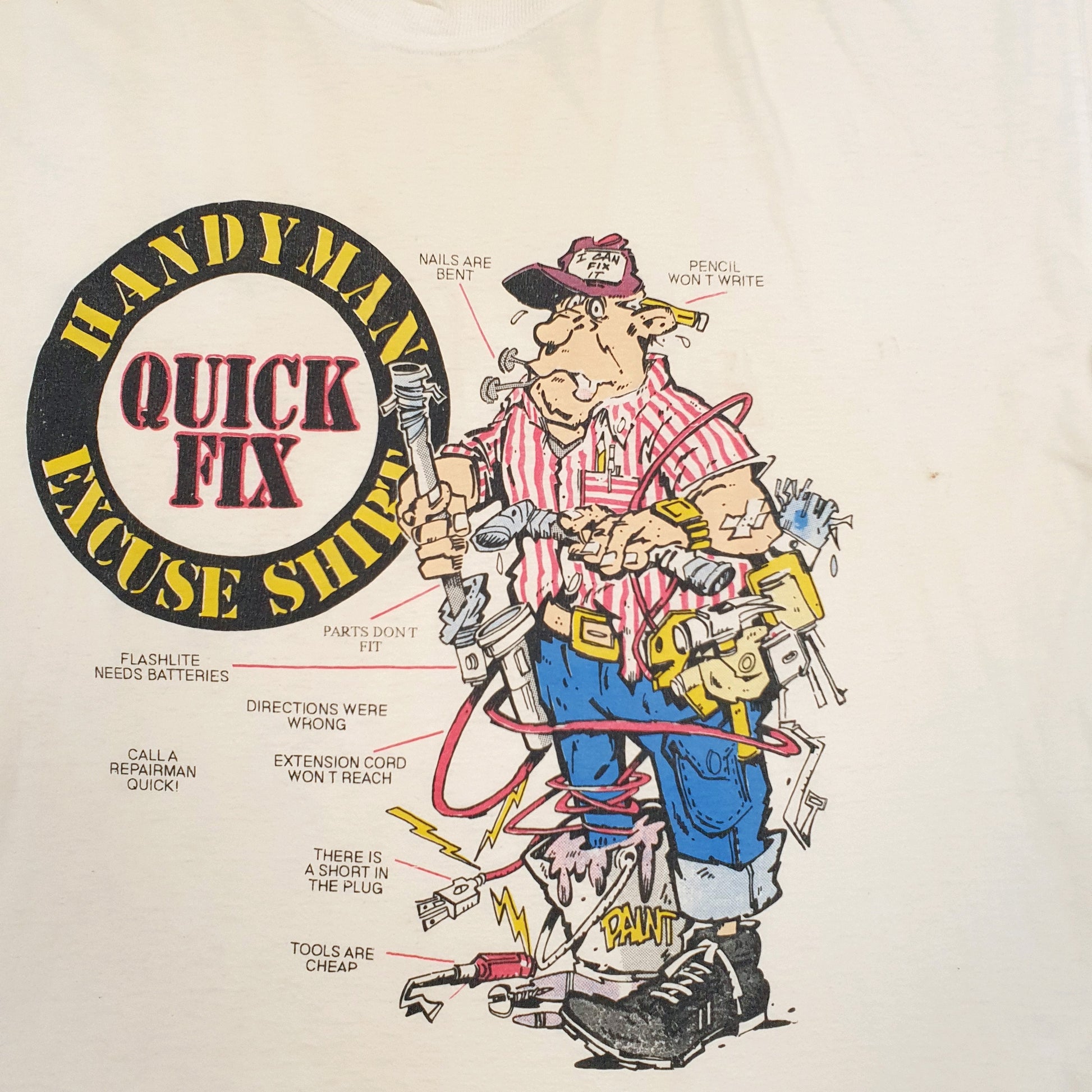 Mens White Urban Rag Sport Single Stitch Vintage 90s Short Sleeve T Shirt