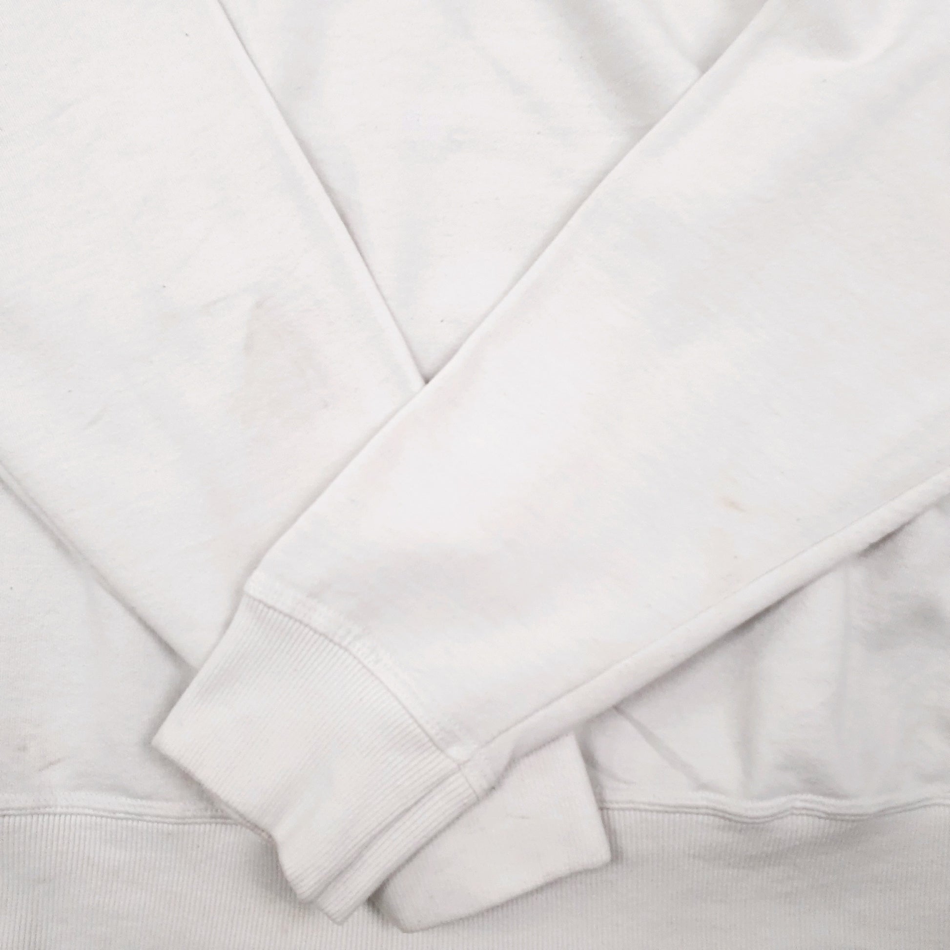 Mens White Champion Spellout Hoodie Jumper