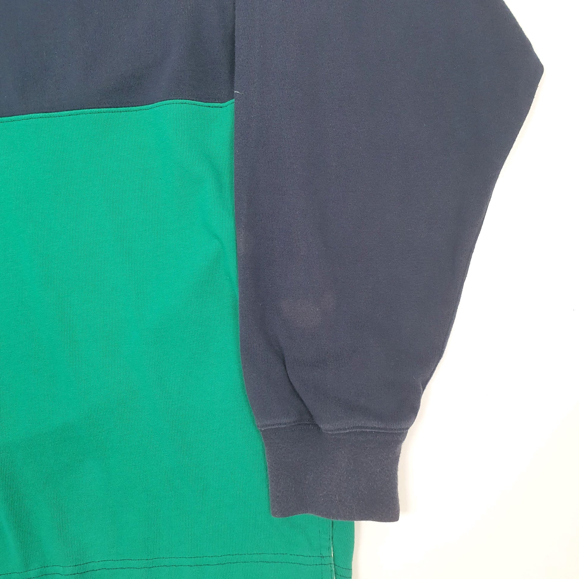 Mens Navy Saville Row Rugby Long Sleeve Polo Shirt