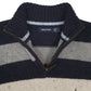 Mens Navy Nautica Knitwear Quarter Zip Jumper