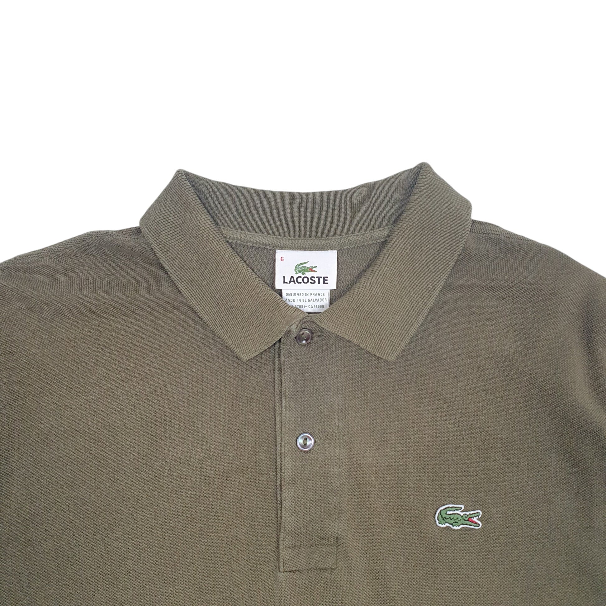 Mens Khaki Lacoste  Short Sleeve Polo Shirt