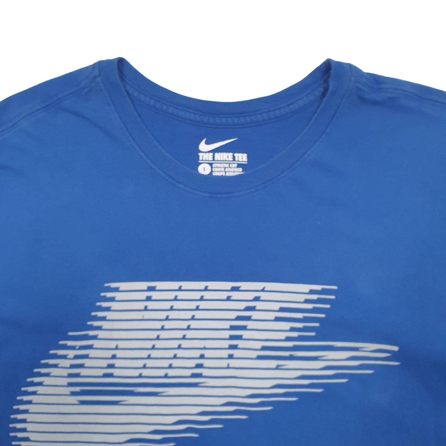 Mens Blue Nike Spellout Short Sleeve T Shirt