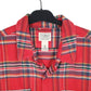 Mens Red L.L.Bean Flannel Overshirt Shacket Long Sleeve Shirt