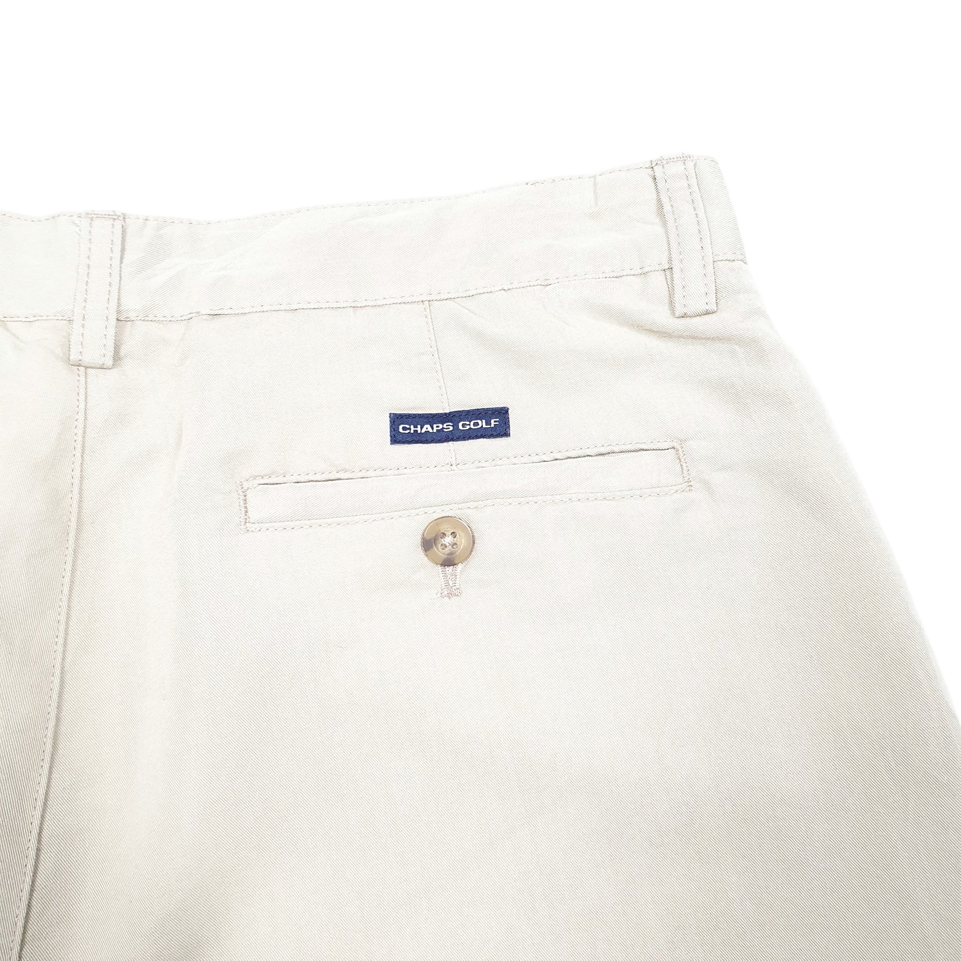 Mens Beige Chaps Golf Chino Shorts