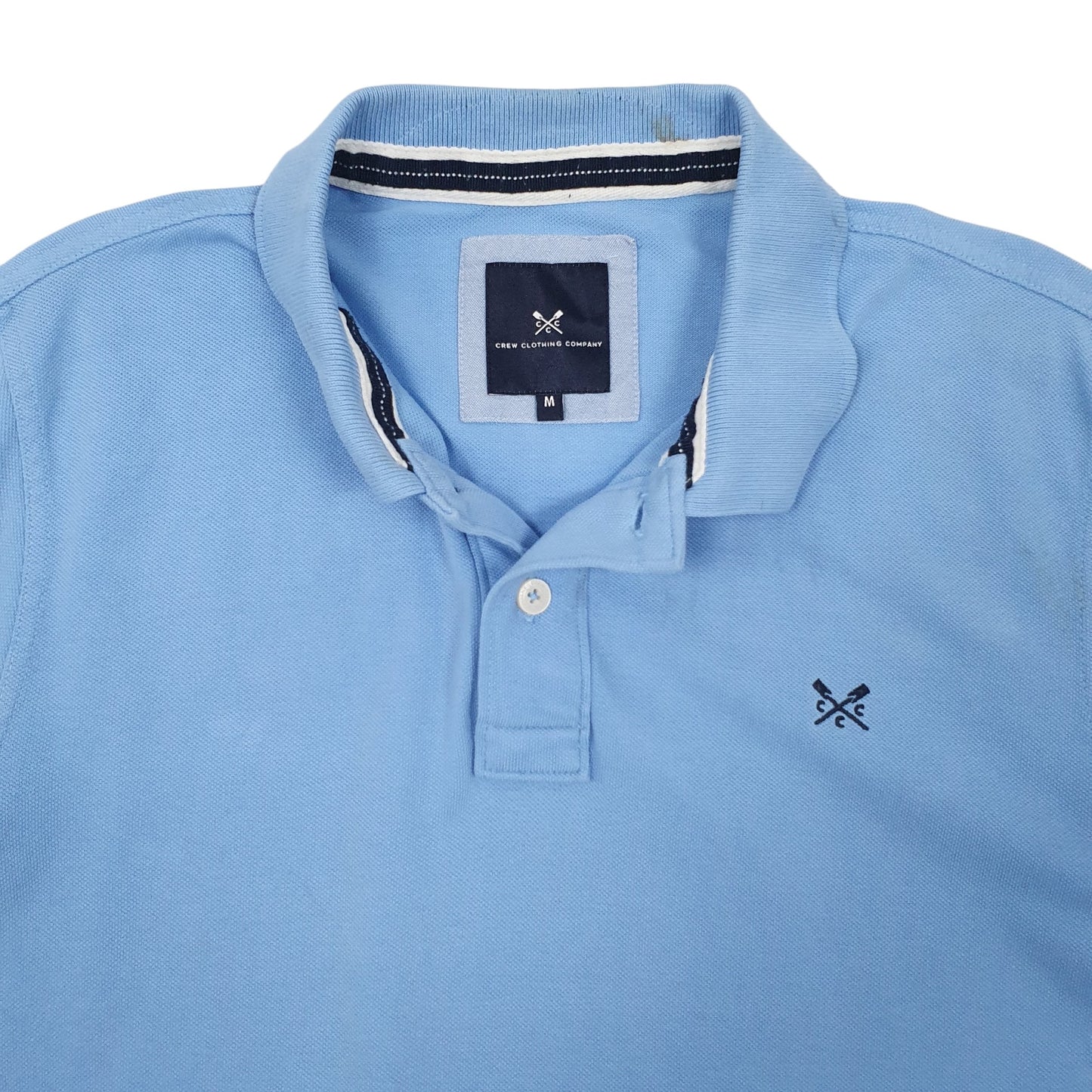 Mens Blue Crew Clothing Company  Short Sleeve Polo Shirt