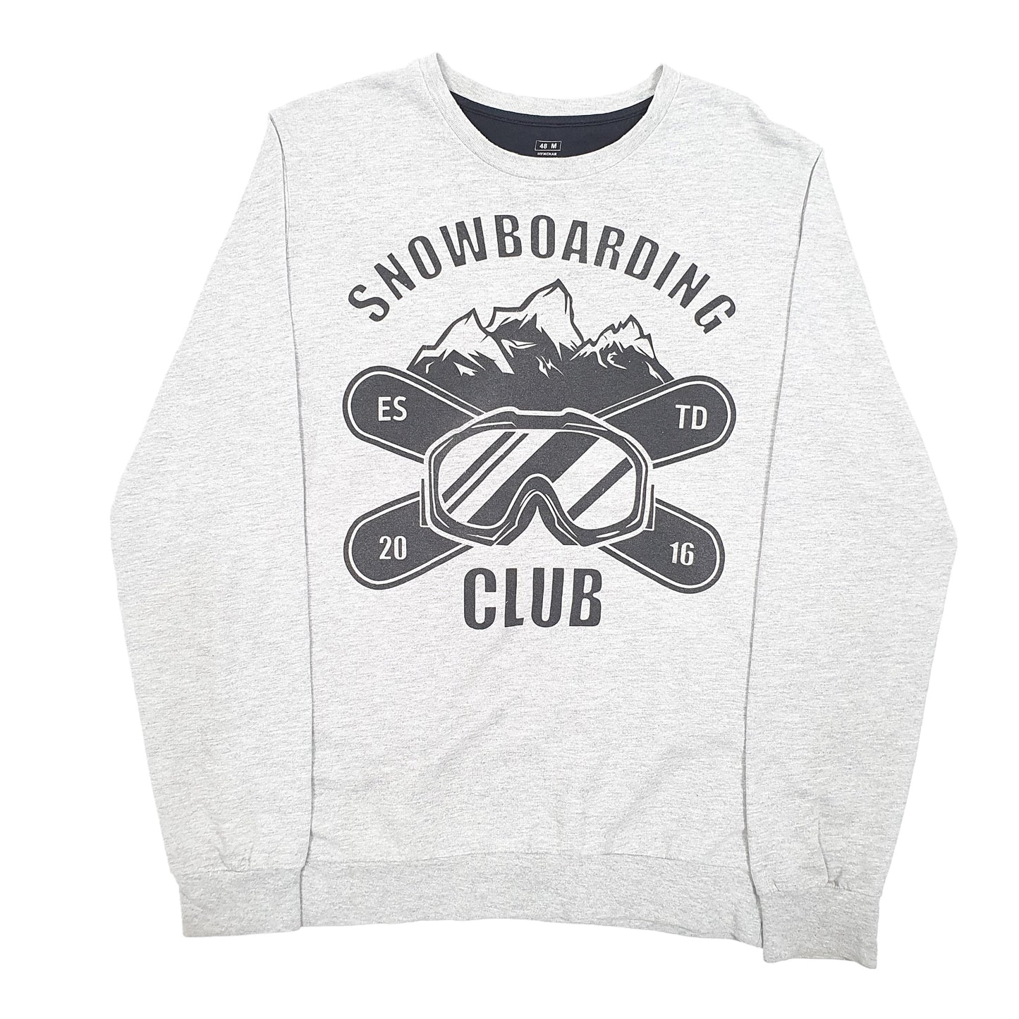 Mens Grey TBOE Snowboarding Club Crewneck Jumper