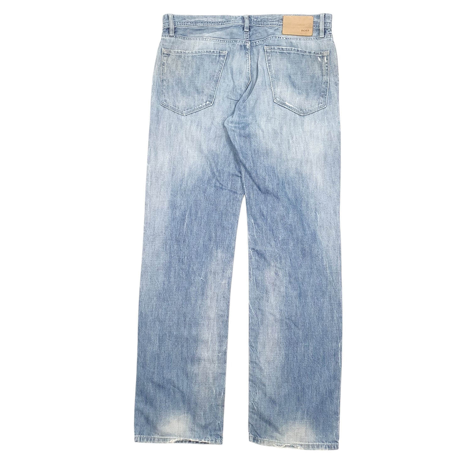 Mens Blue Hugo Boss Distressed Casual JeansW36 L34