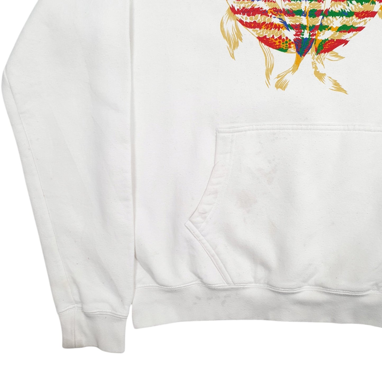 Mens White Adidas  Hoodie Jumper