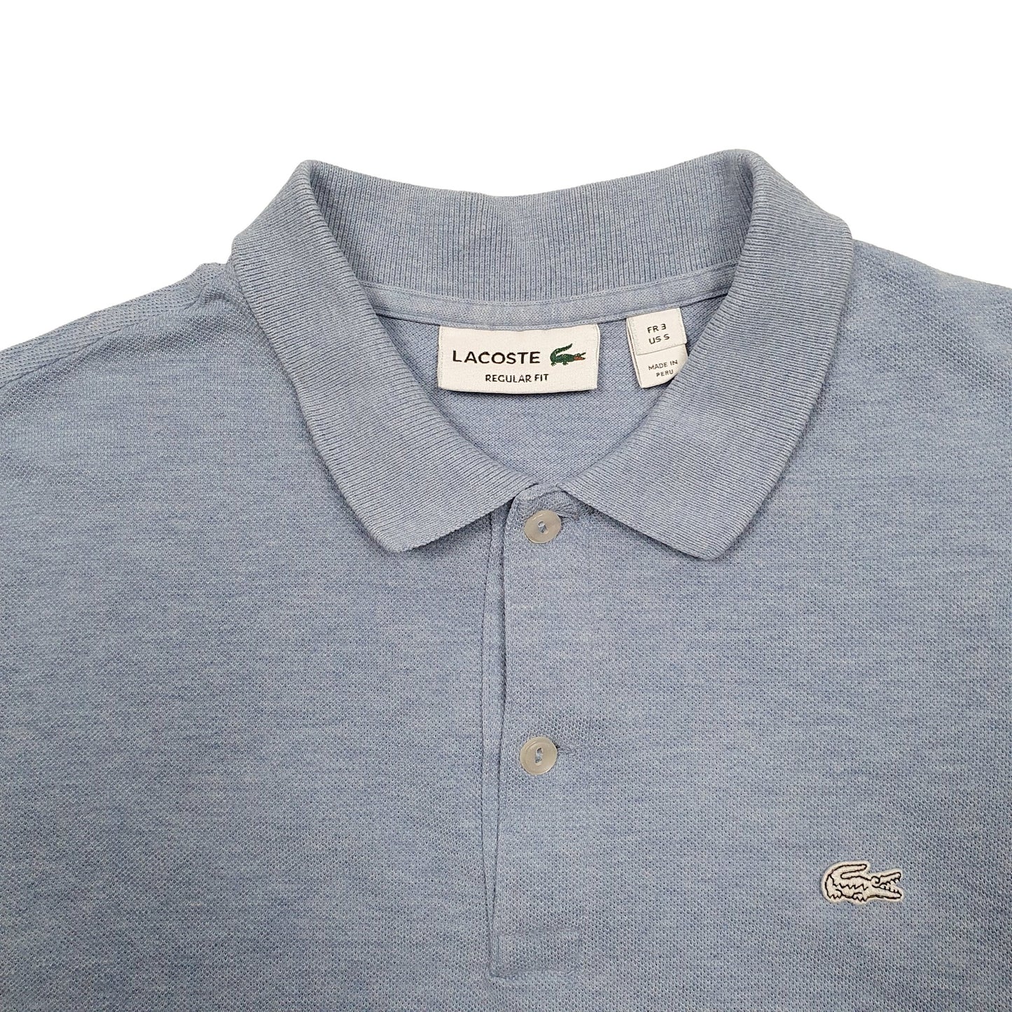Mens Blue Lacoste  Short Sleeve Polo Shirt