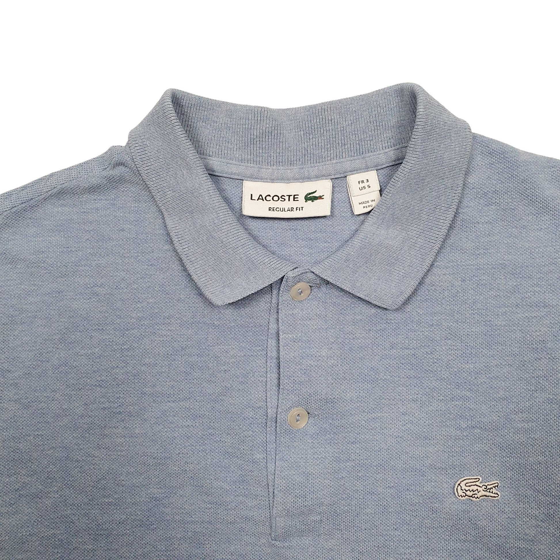 Mens Blue Lacoste  Short Sleeve Polo Shirt