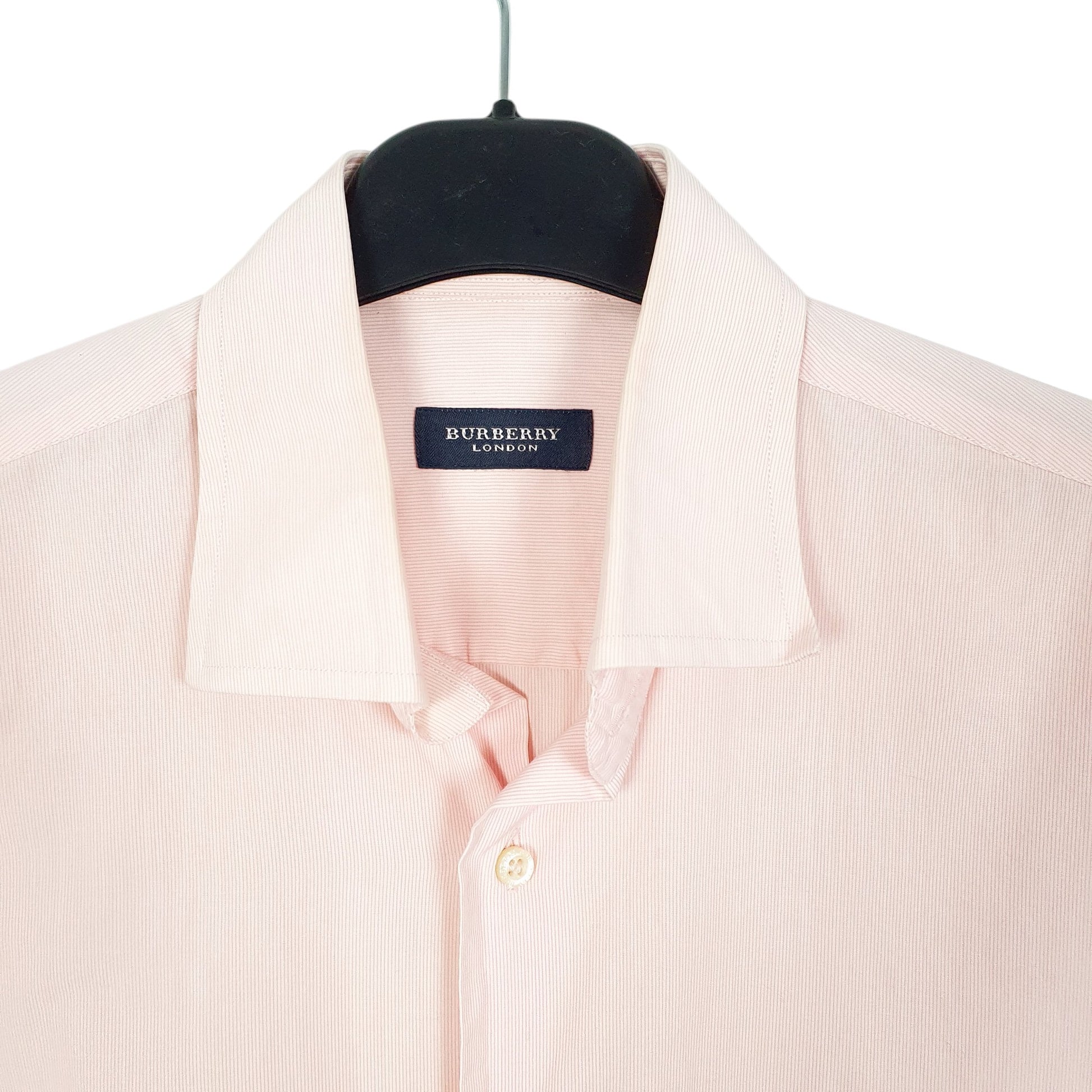 Mens Pink Burberry London Long Sleeve Shirt