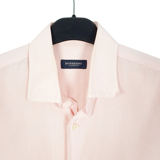 Mens Pink Burberry London Long Sleeve Shirt