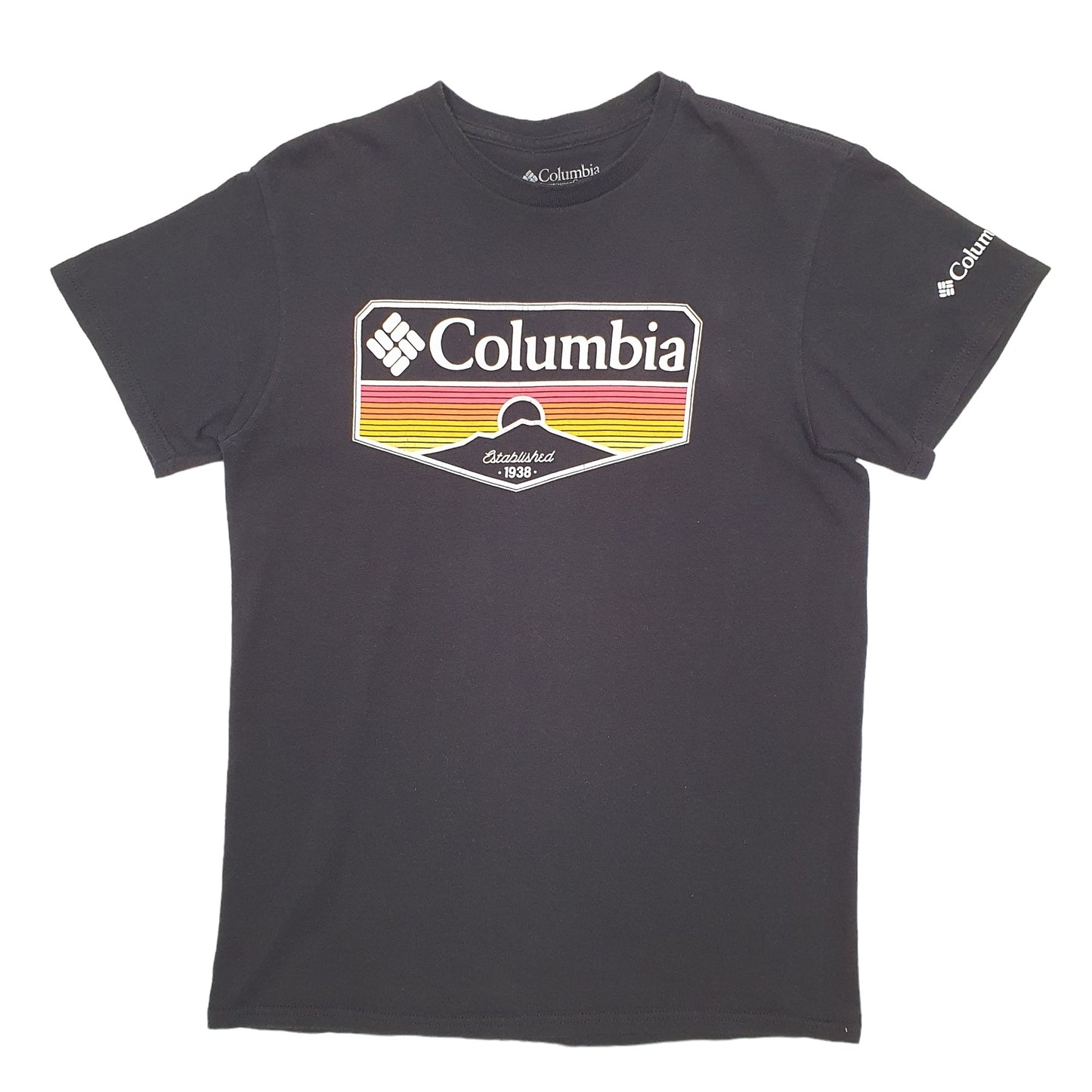 Mens Black Columbia Sportswear Spellout Short Sleeve T Shirt
