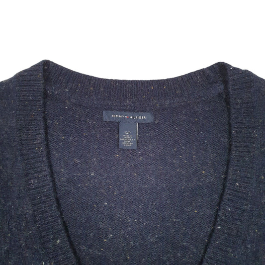 Womens Navy Tommy Hilfiger Knit Cardigan Jumper