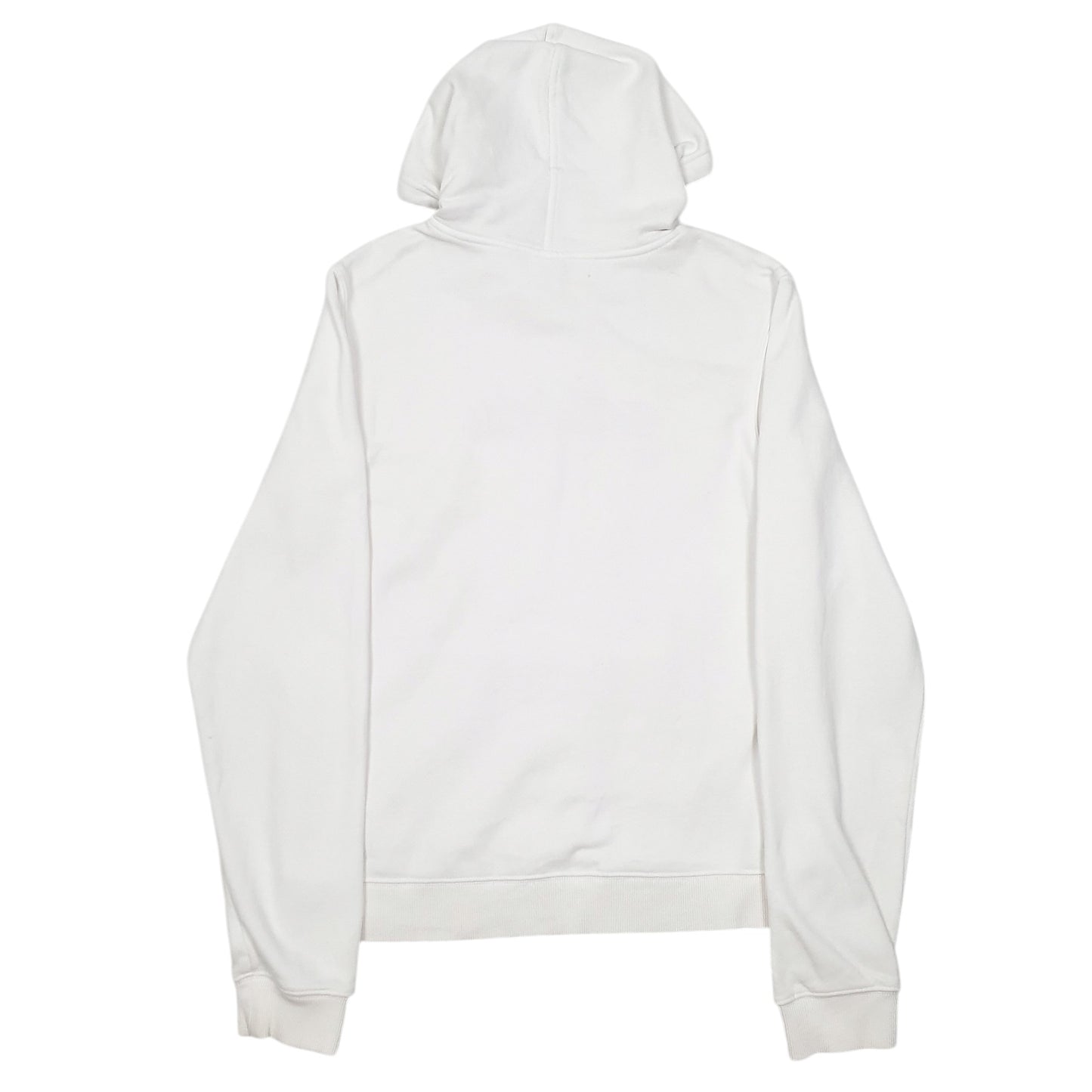 Womens White Adidas Spellout Hoodie Jumper
