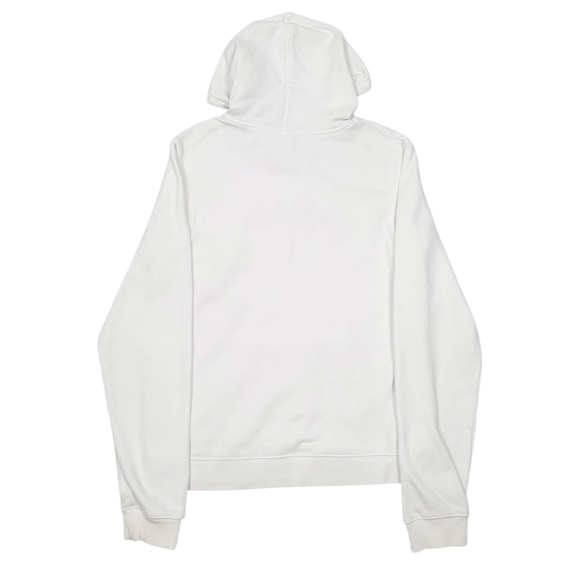 Womens White Adidas Spellout Hoodie Jumper