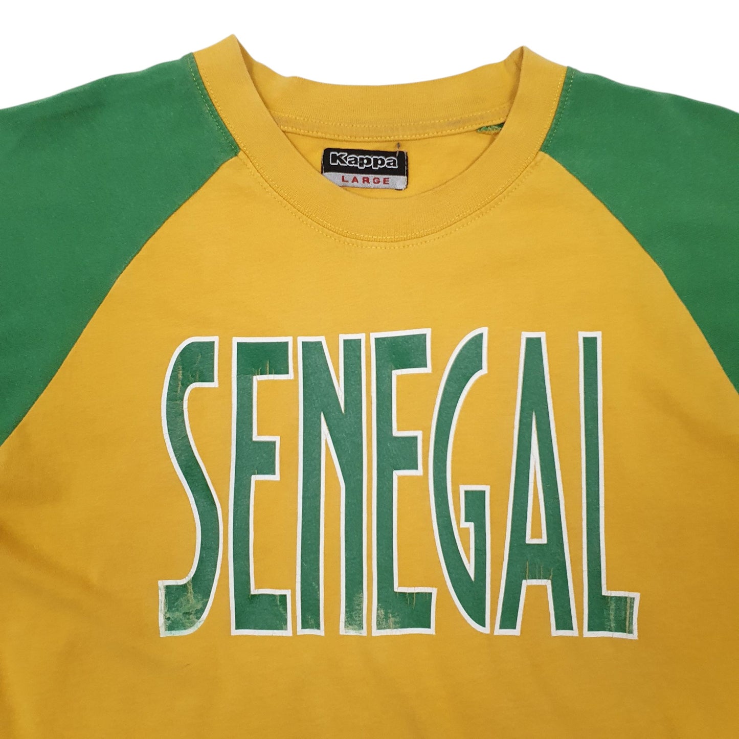 Mens Yellow Kappa Vintage Senegal Short Sleeve T Shirt