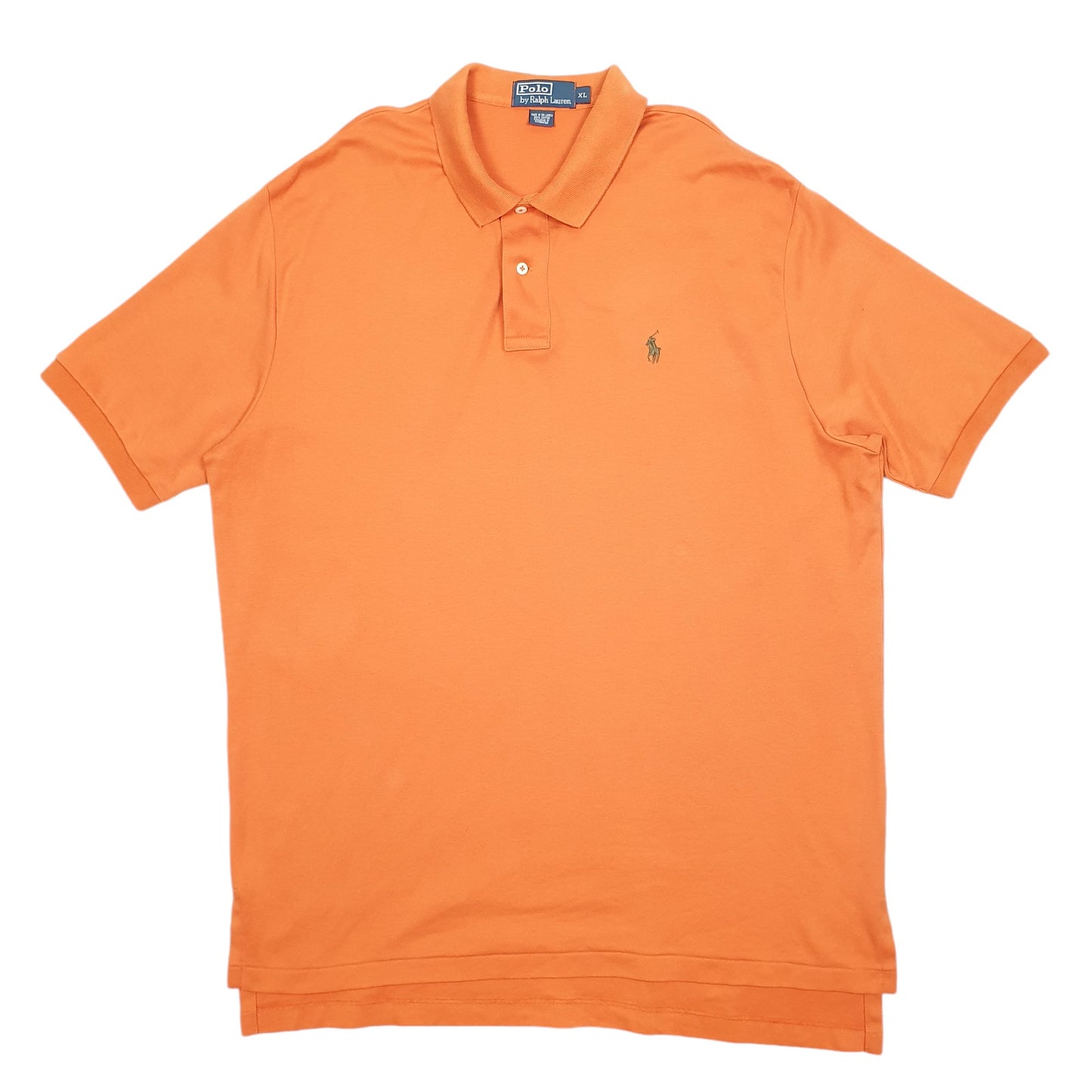 Mens Orange Ralph Lauren  Short Sleeve Polo Shirt