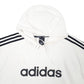 Mens White Adidas Spellout Hoodie Jumper