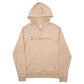 Mens Tan Champion Spellout Hoodie Jumper