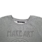 Womens Grey Obey No 89 Make Art Not War Spellout Crewneck Jumper