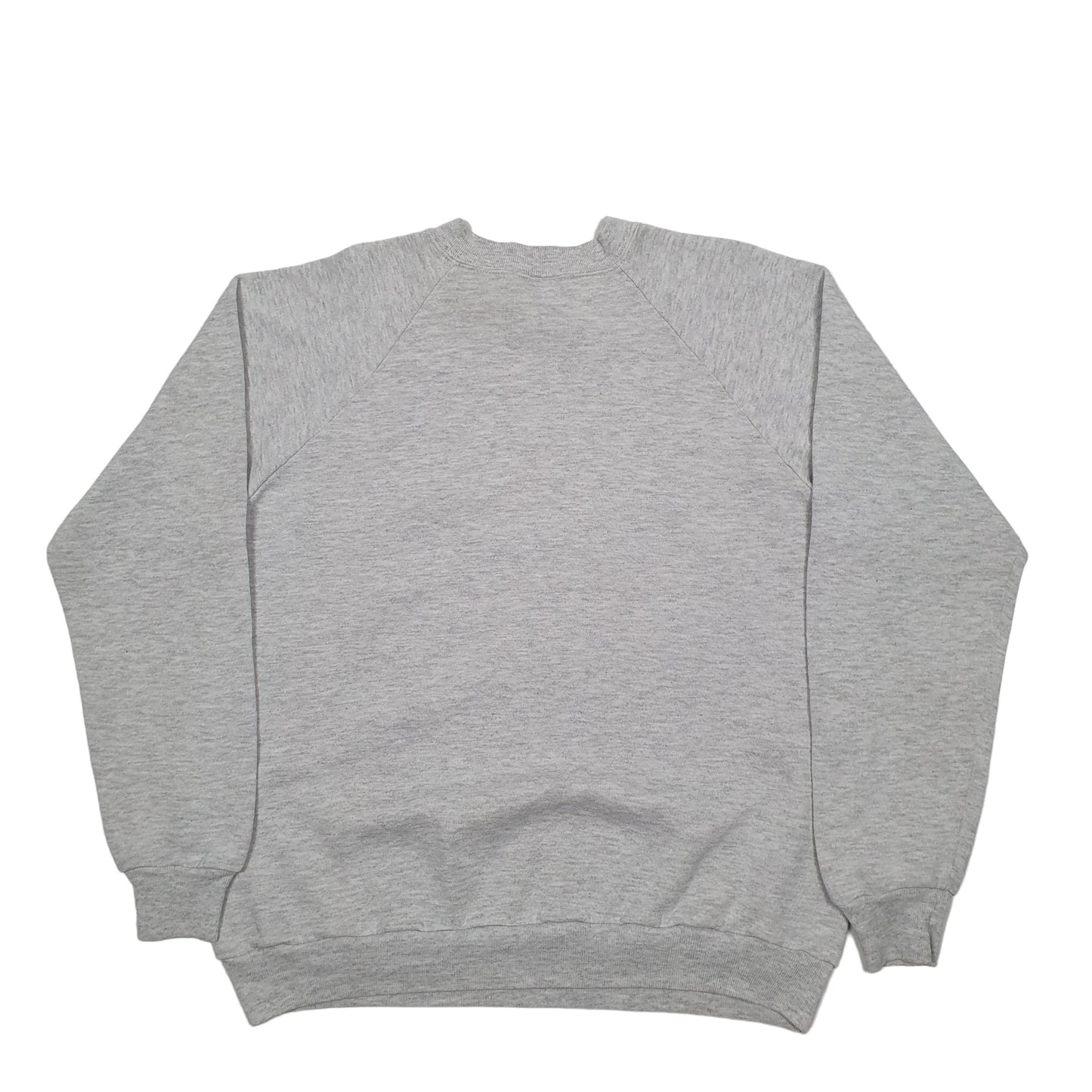 Mens Grey Jerzees Made In USA  Spellout Crewneck Jumper