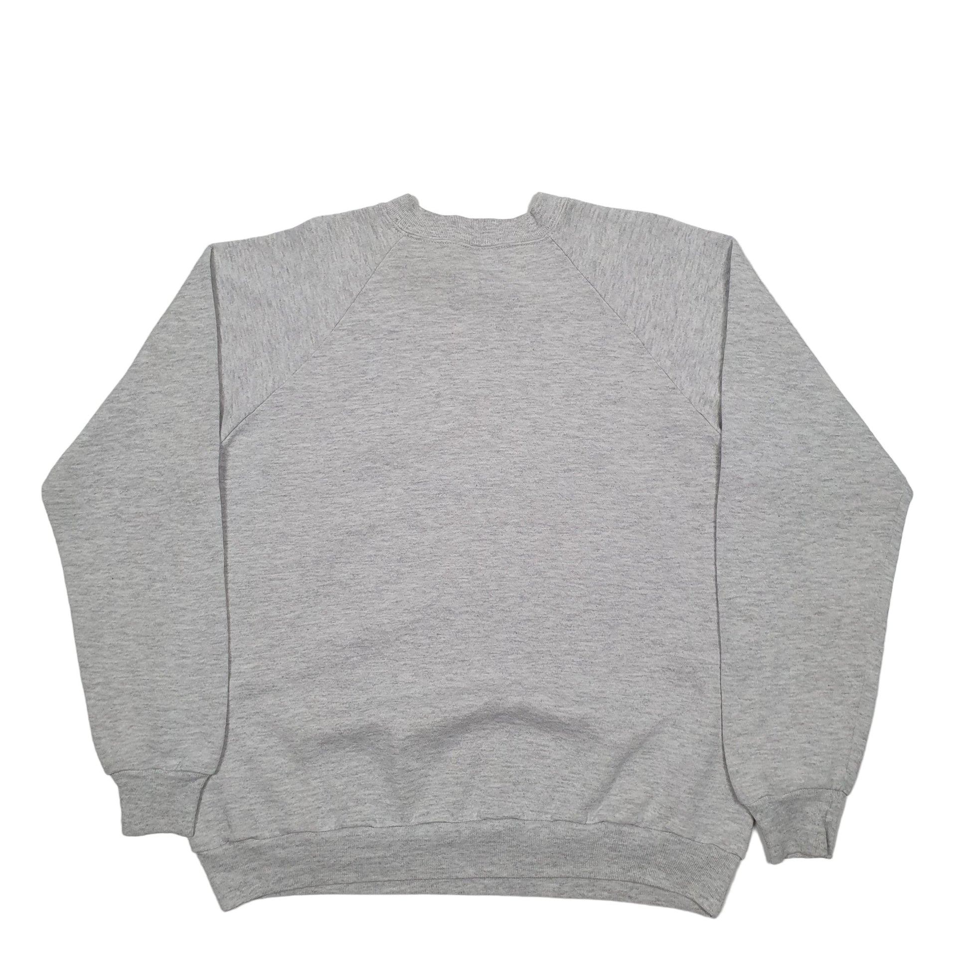 Mens Grey Jerzees Made In USA  Spellout Crewneck Jumper