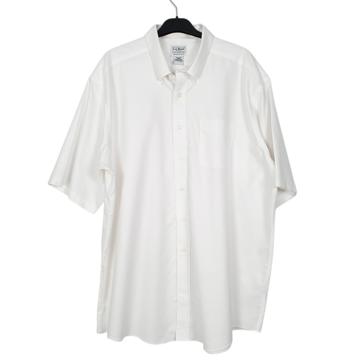 Mens White L.L.Bean  Short Sleeve Shirt