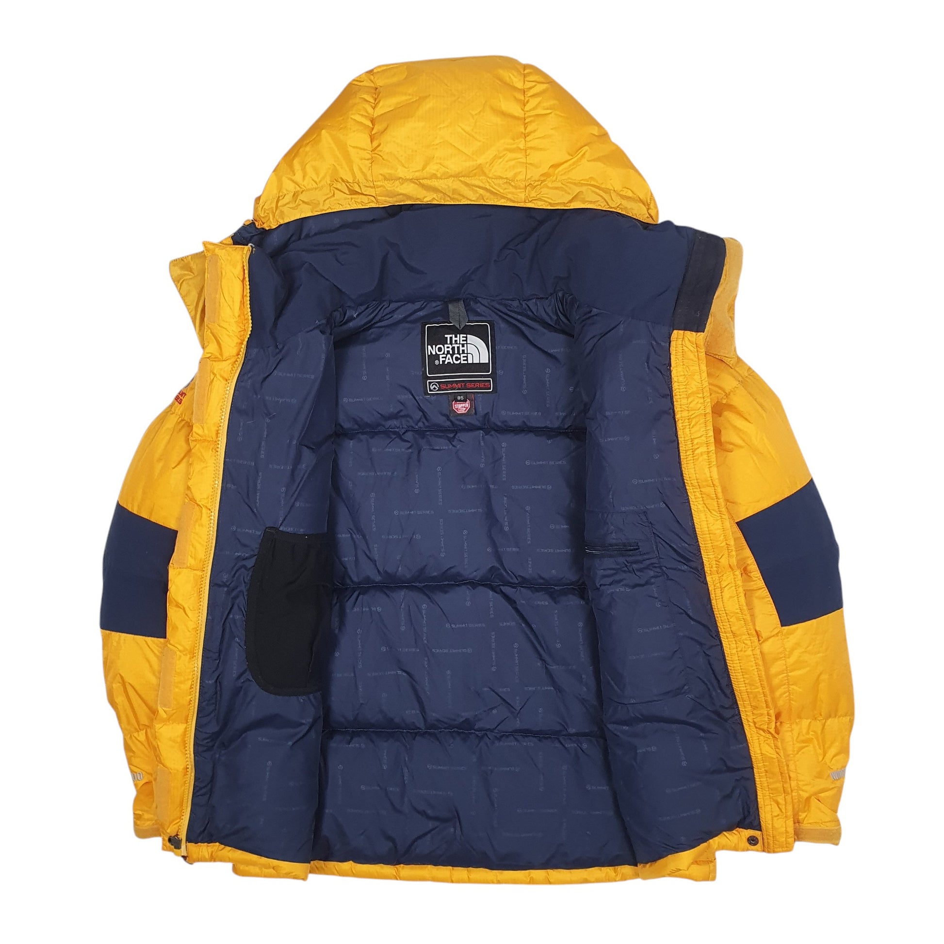 Womens Yellow The North Face Summit Series Baltoro 700  Coat