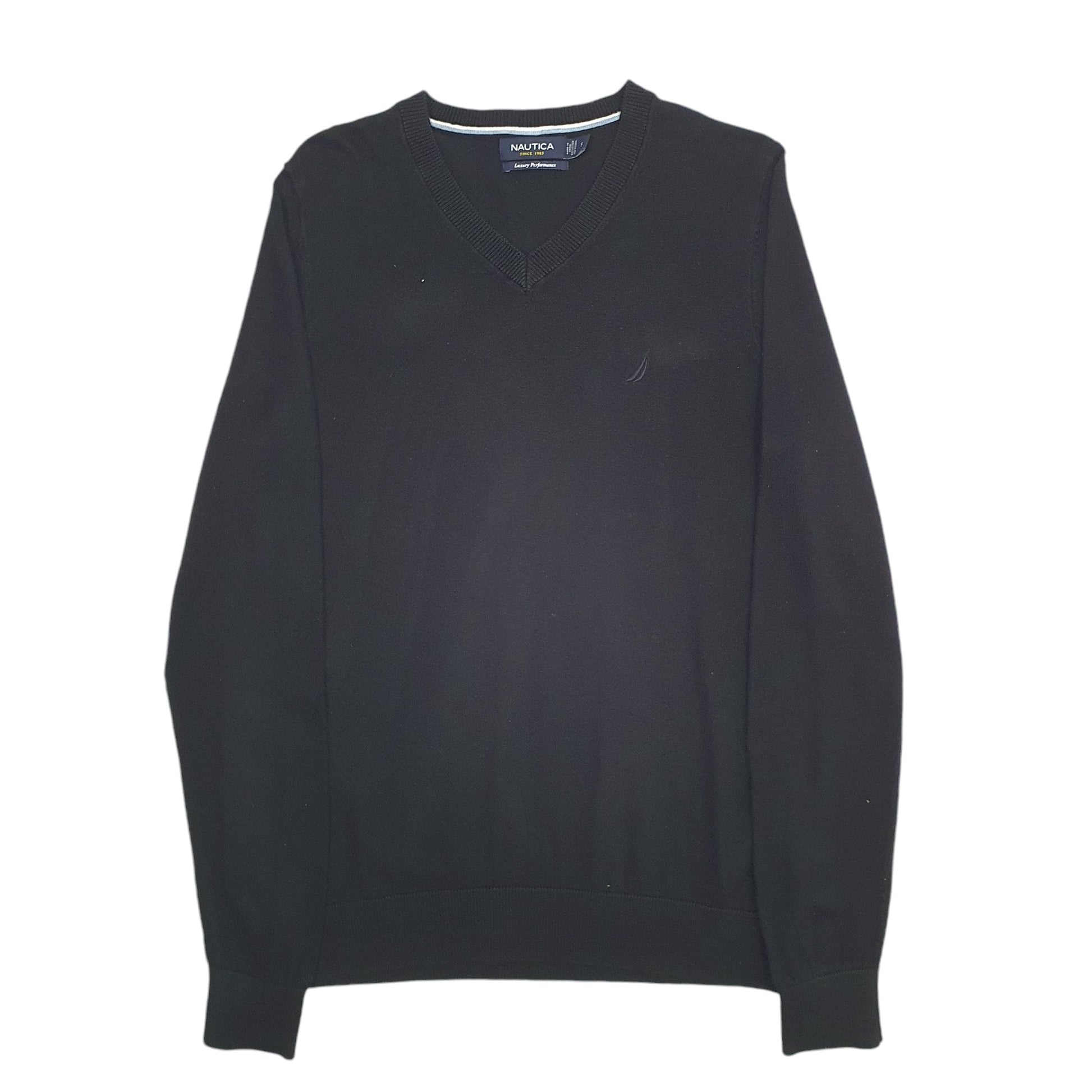 Mens Black Nautica Knit Crewneck Jumper