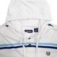 Mens White Chaps Stripes Hoodie Jumper