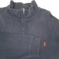 Mens Navy Polo Ralph Lauren Tall Quarter Zip Jumper