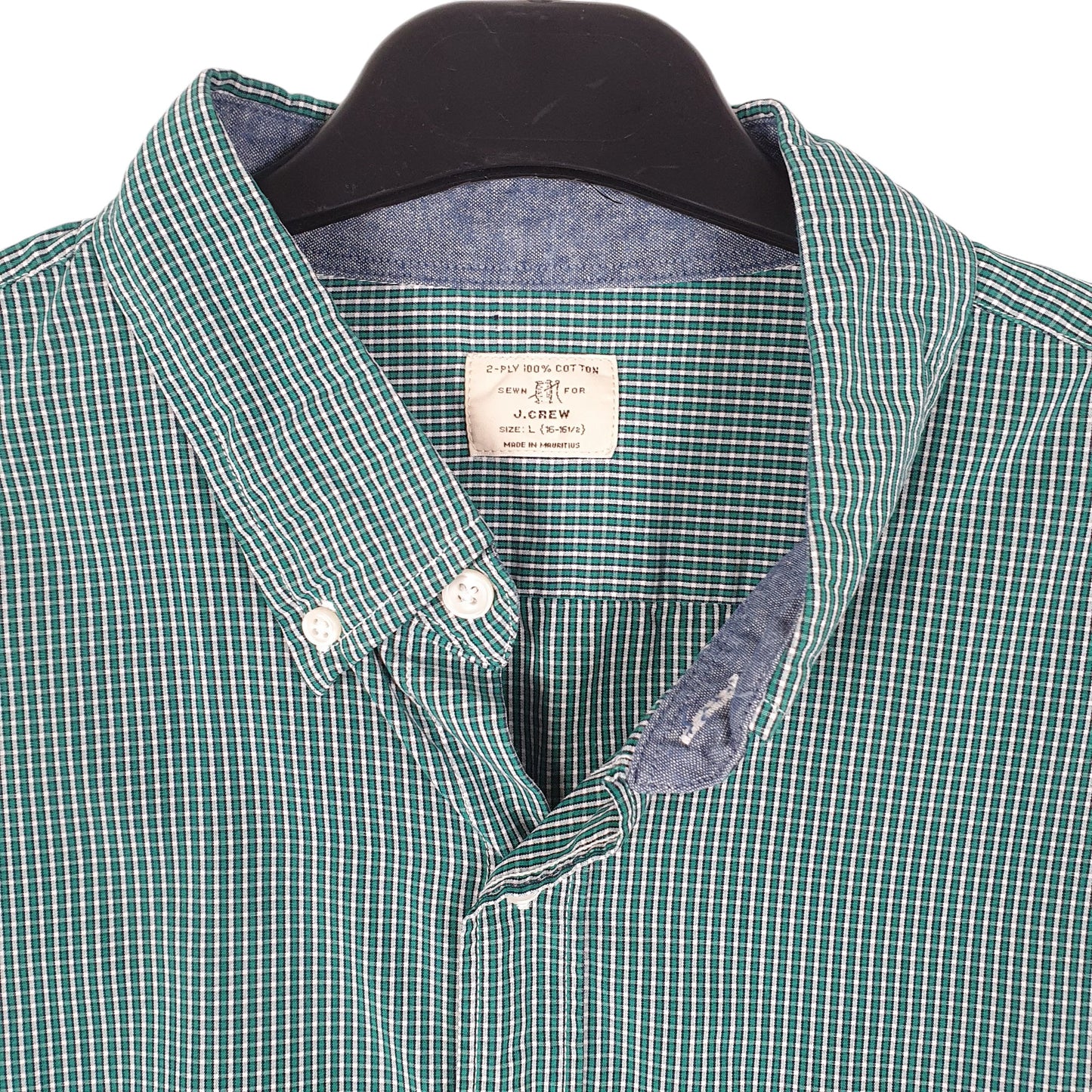 Mens Green J Crew  Long Sleeve Shirt
