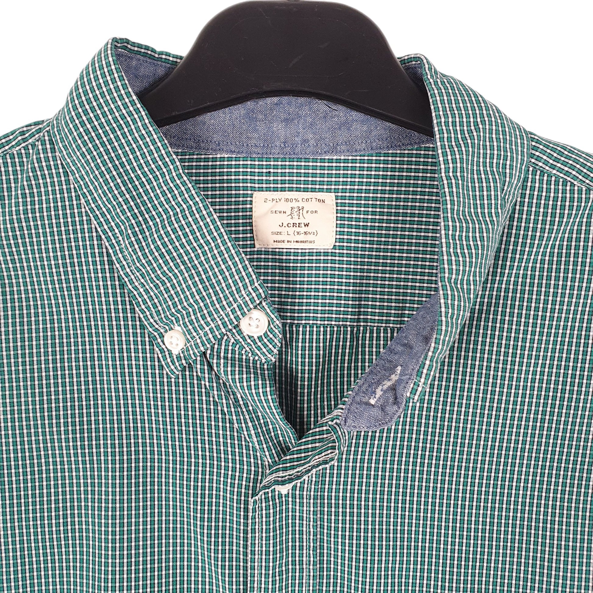 Mens Green J Crew  Long Sleeve Shirt