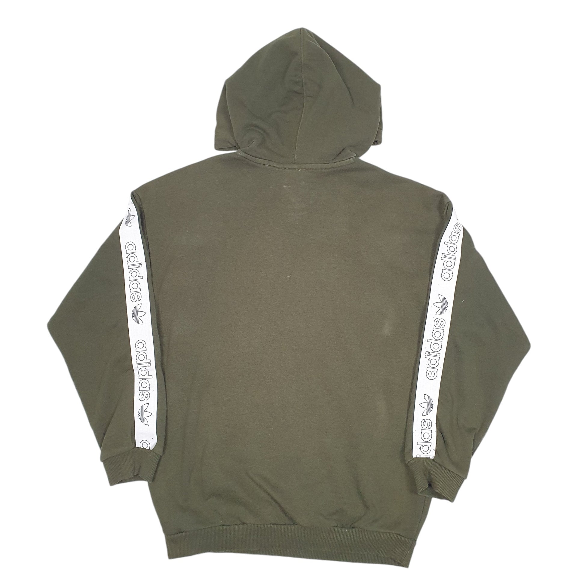 Mens Khaki Adidas Spellout OG Logo Hoodie Jumper
