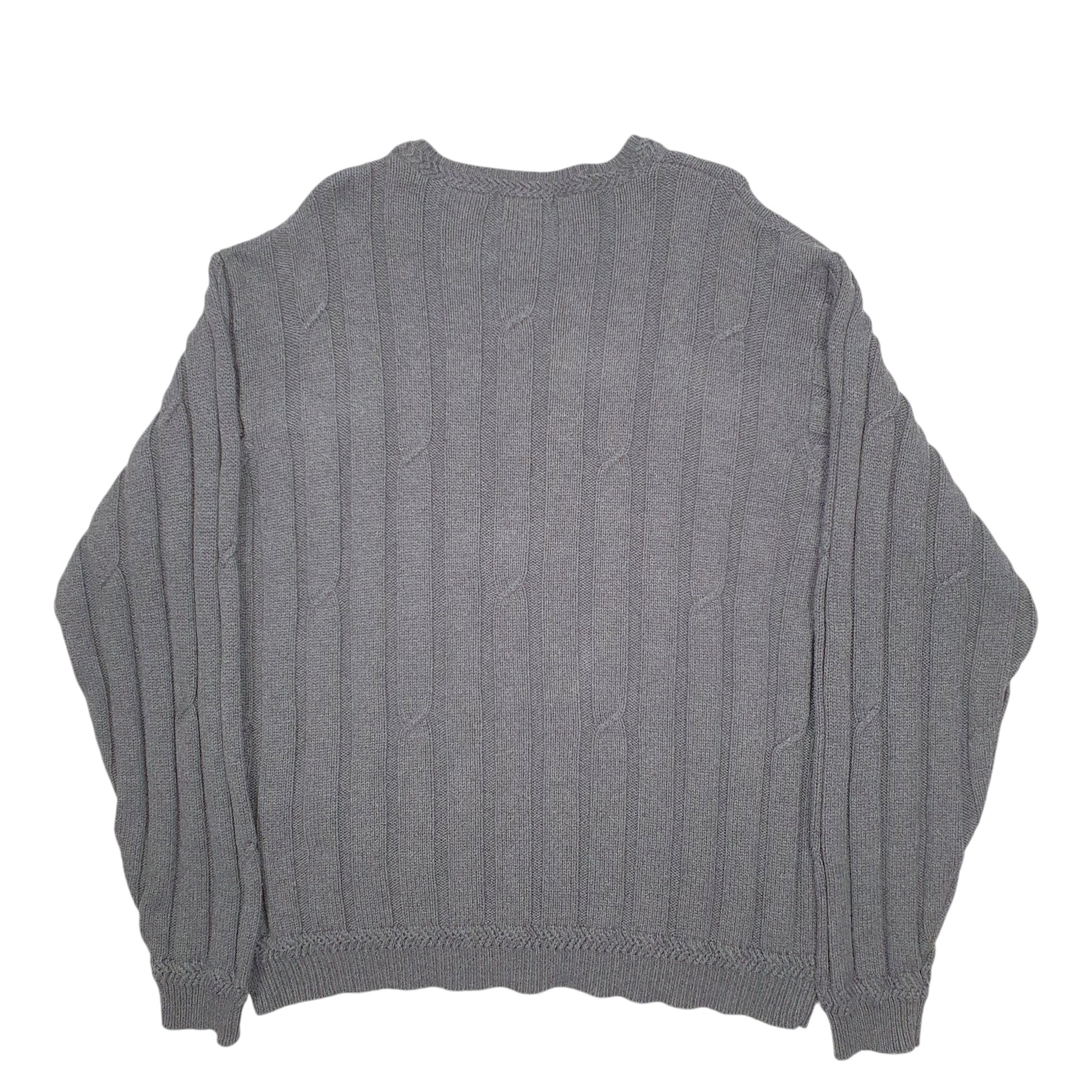 Mens Grey Nautica Knit Crewneck Jumper