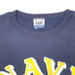 Mens Navy Lee Heavyweight Vintage 1980s 90s US Navy Midshipmen Crewneck Jumper