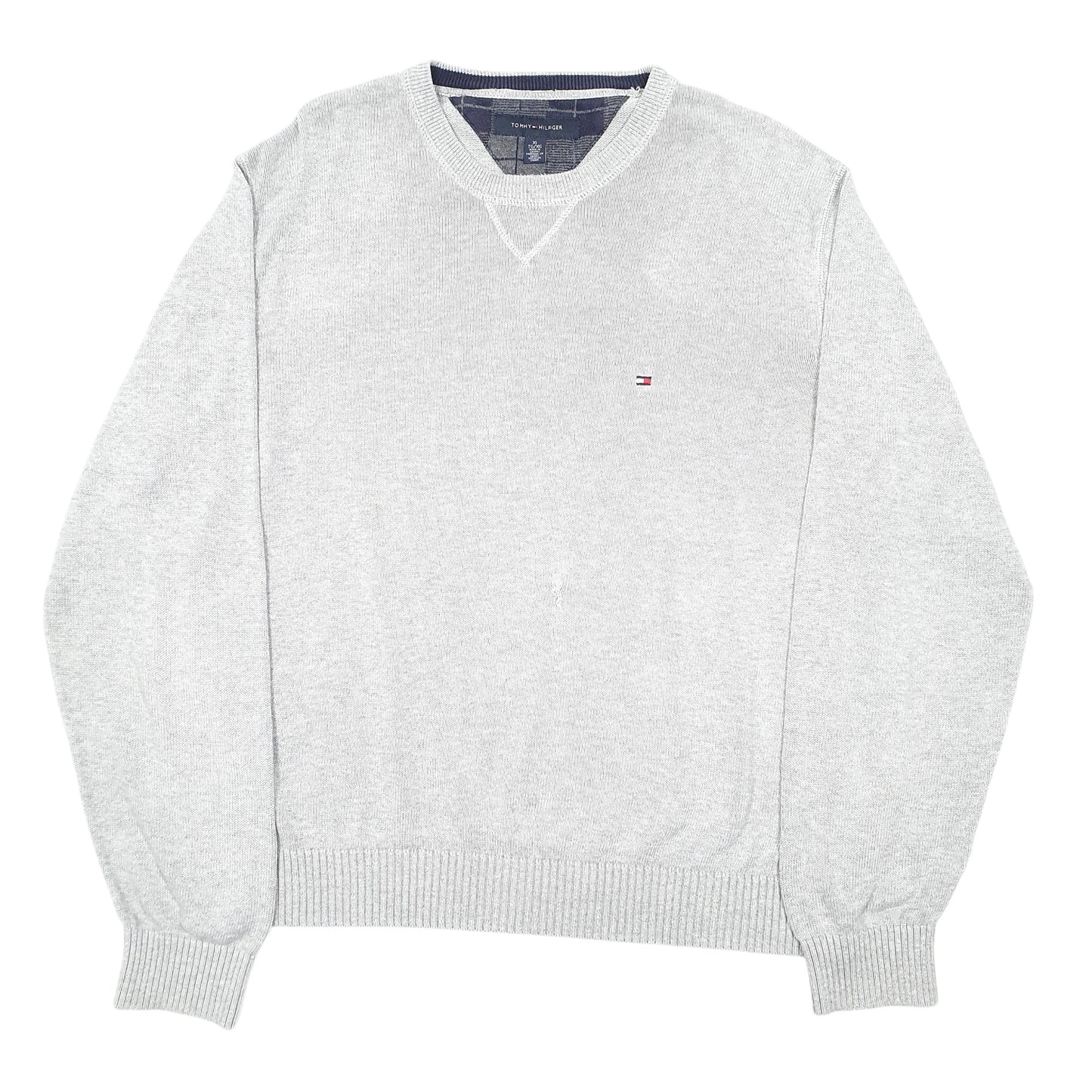 Mens Grey Tommy Hilfiger Knit Crewneck Jumper