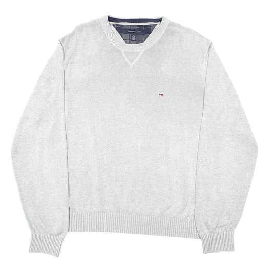 Mens Grey Tommy Hilfiger Knit Crewneck Jumper