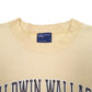 Mens Yellow MV Sport Baldwin Wallace University USA Spellout Crewneck Jumper
