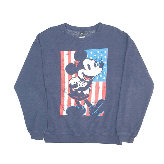 Mens Navy Disney Mickey Mouse Crewneck Jumper