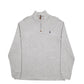 Mens Grey Ralph Lauren  Quarter Zip Jumper