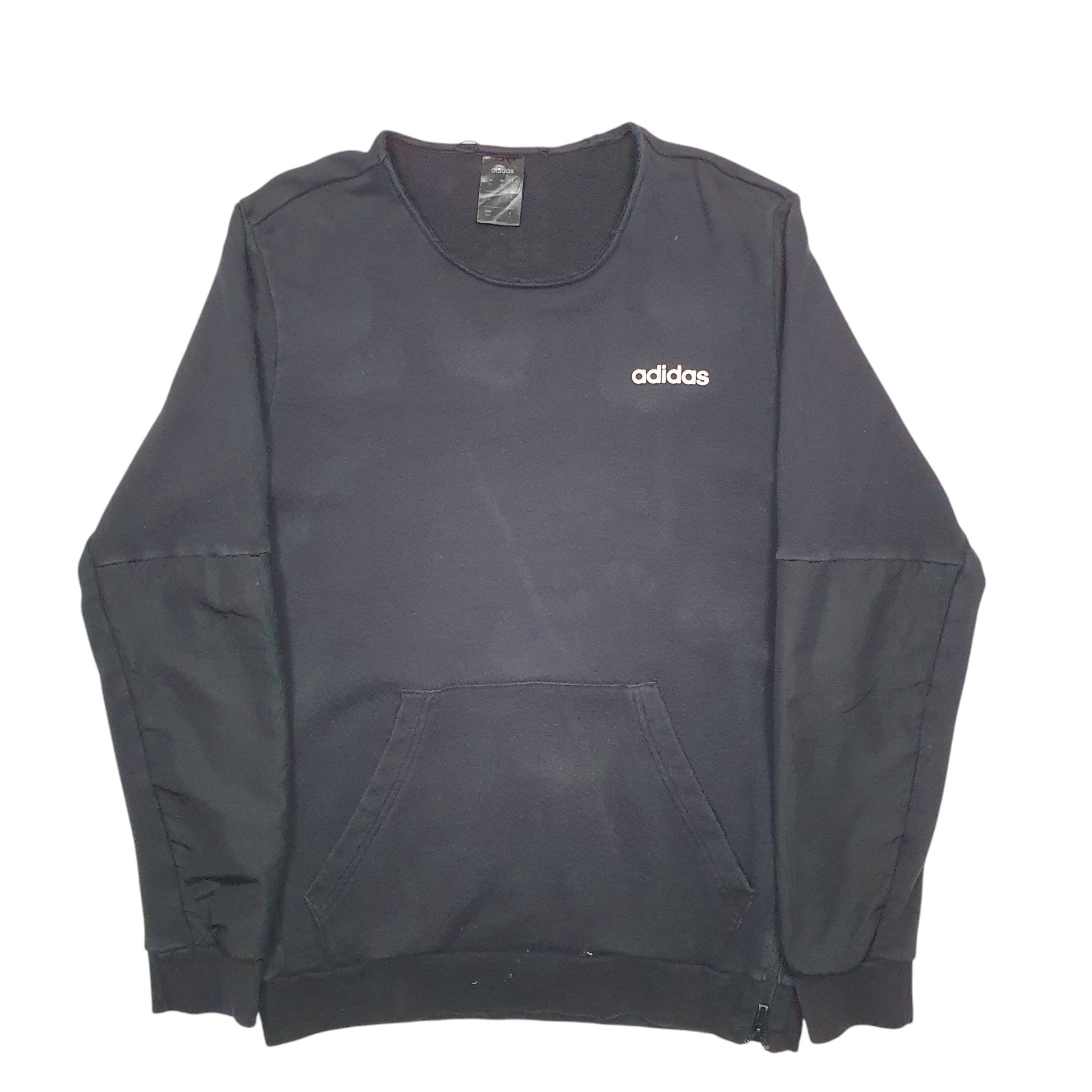 Mens Black Adidas Climalite Crewneck Jumper